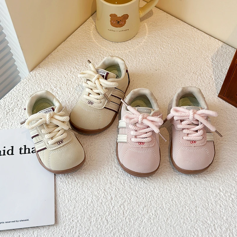 韩版童鞋2025春秋新款女宝宝软底休闲鞋儿童百搭运动鞋卡通徳训鞋