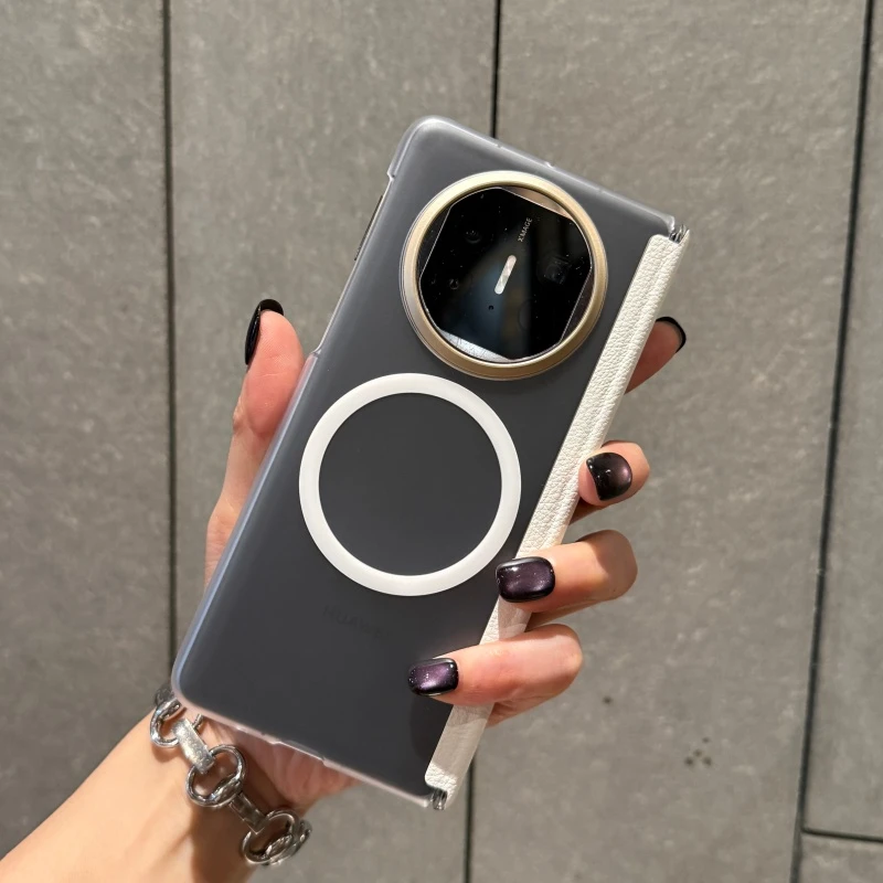 适用华为matex6手机壳X5典藏版折叠屏新款磨砂磁吸硬壳双中轴保护