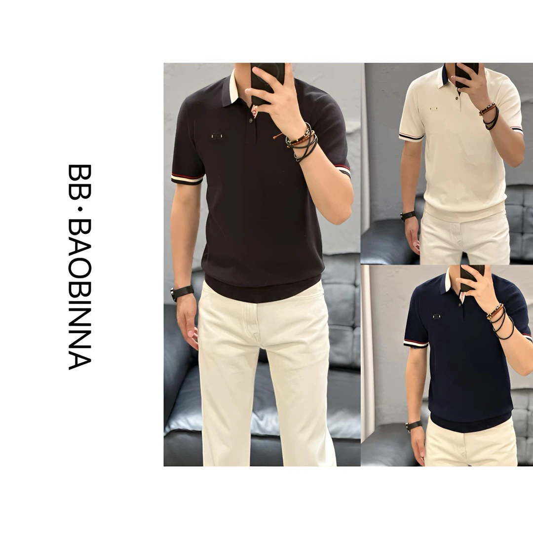 小野· 男装 | 品质推荐‘早秋男士时尚百搭短袖针织衫25101