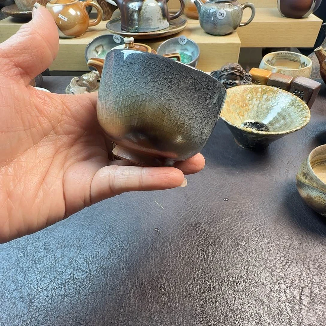 手工手作柴烧主人杯