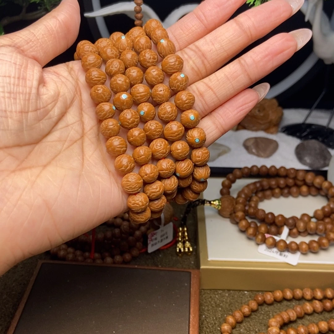 我***嘴凤眼菩提吊坠酸枣核8.5+108镶嵌