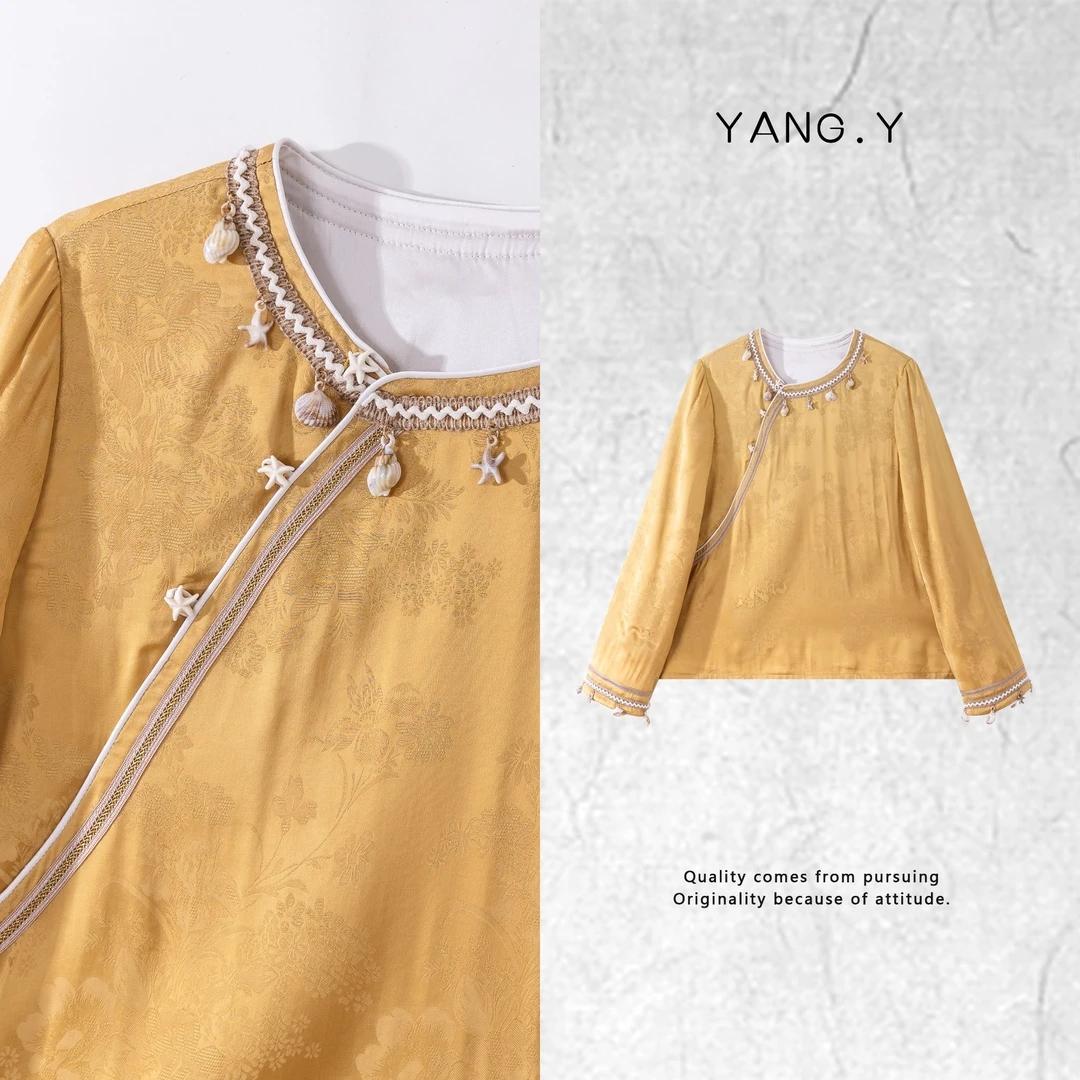 YANG.Y- 深圳原创中式女装桑蚕丝薄款上衣91255