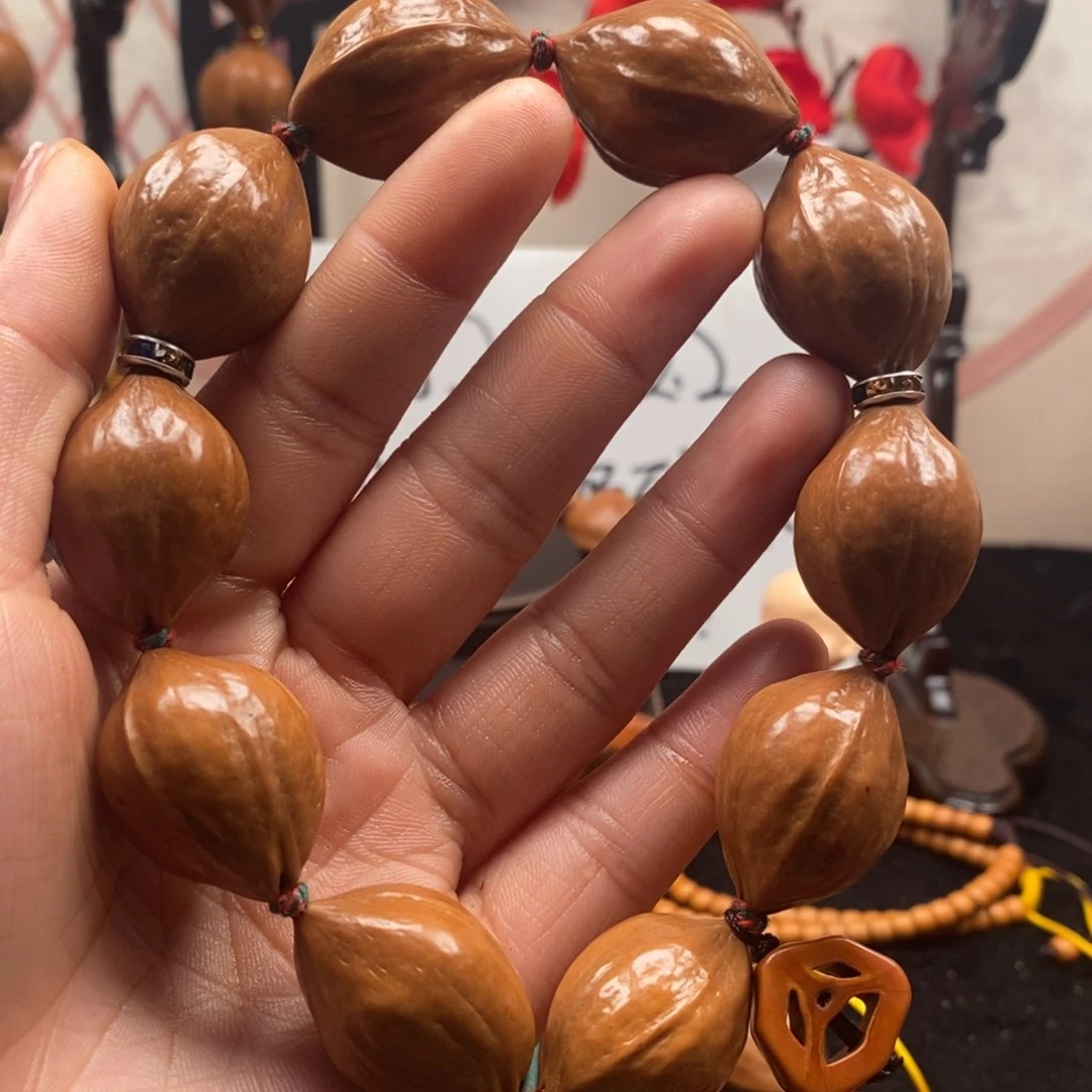 橄榄核手串/手链鸡血红2.0