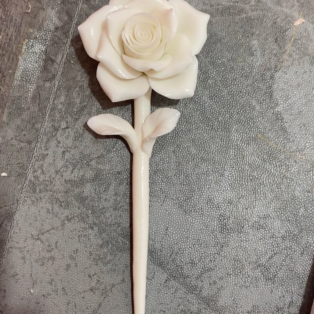 摆件陶瓷手工花摆件