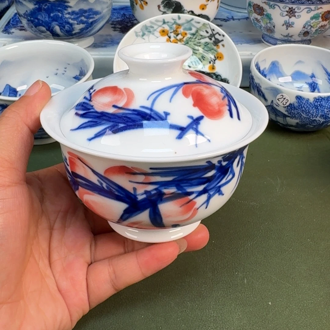 陶瓷景德镇纯手绘茶具圆圆238