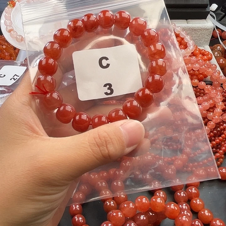 南红玛瑙未镶嵌多样性发货默认微瑕称重11mm
