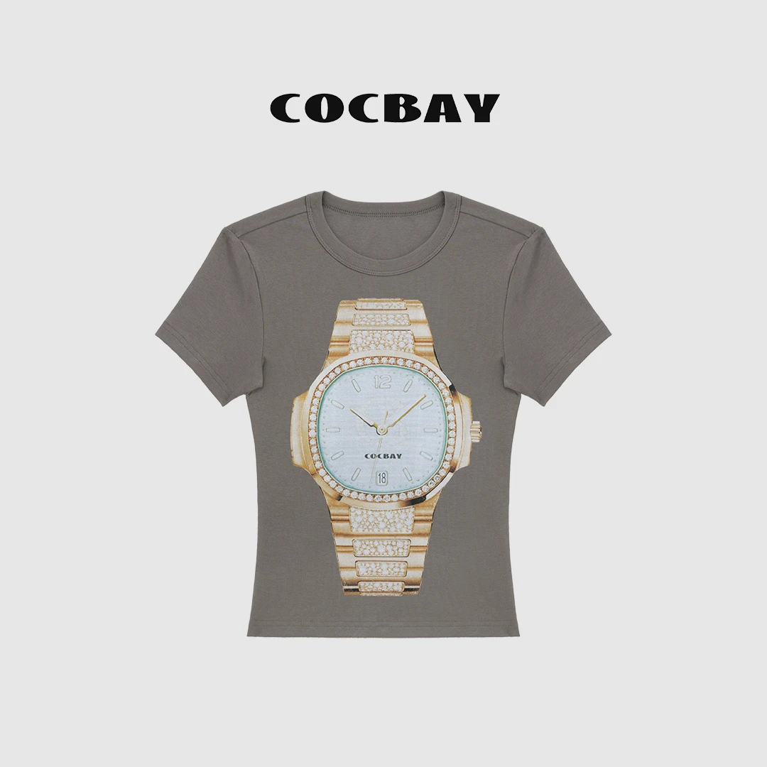 COCBAY-Urban Drift|现代潮流高克重冰感手表印花短袖T恤YT0018