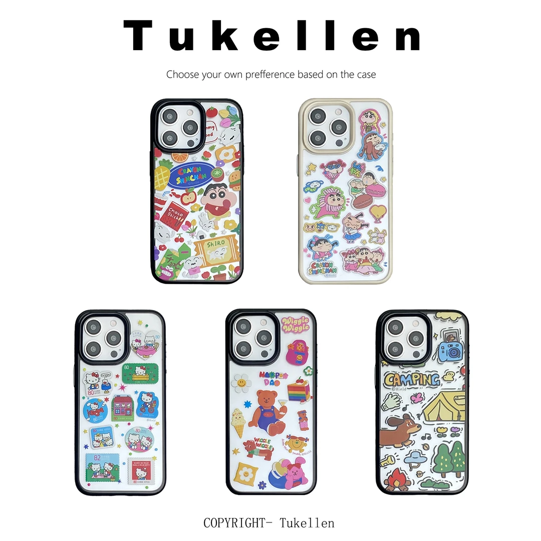 【Tukellen】高级可爱Kitty小新适用苹果16/15/14/13promax手机壳