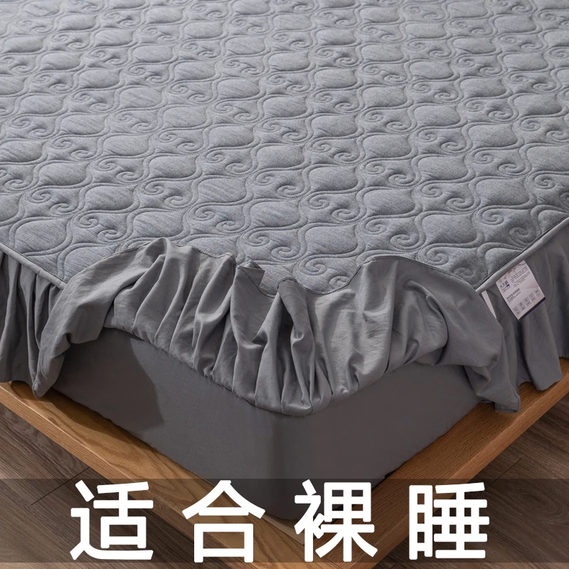 a类母婴纯棉床笠保护套加厚夹棉四季2025新款通用全棉1.8带裙边2