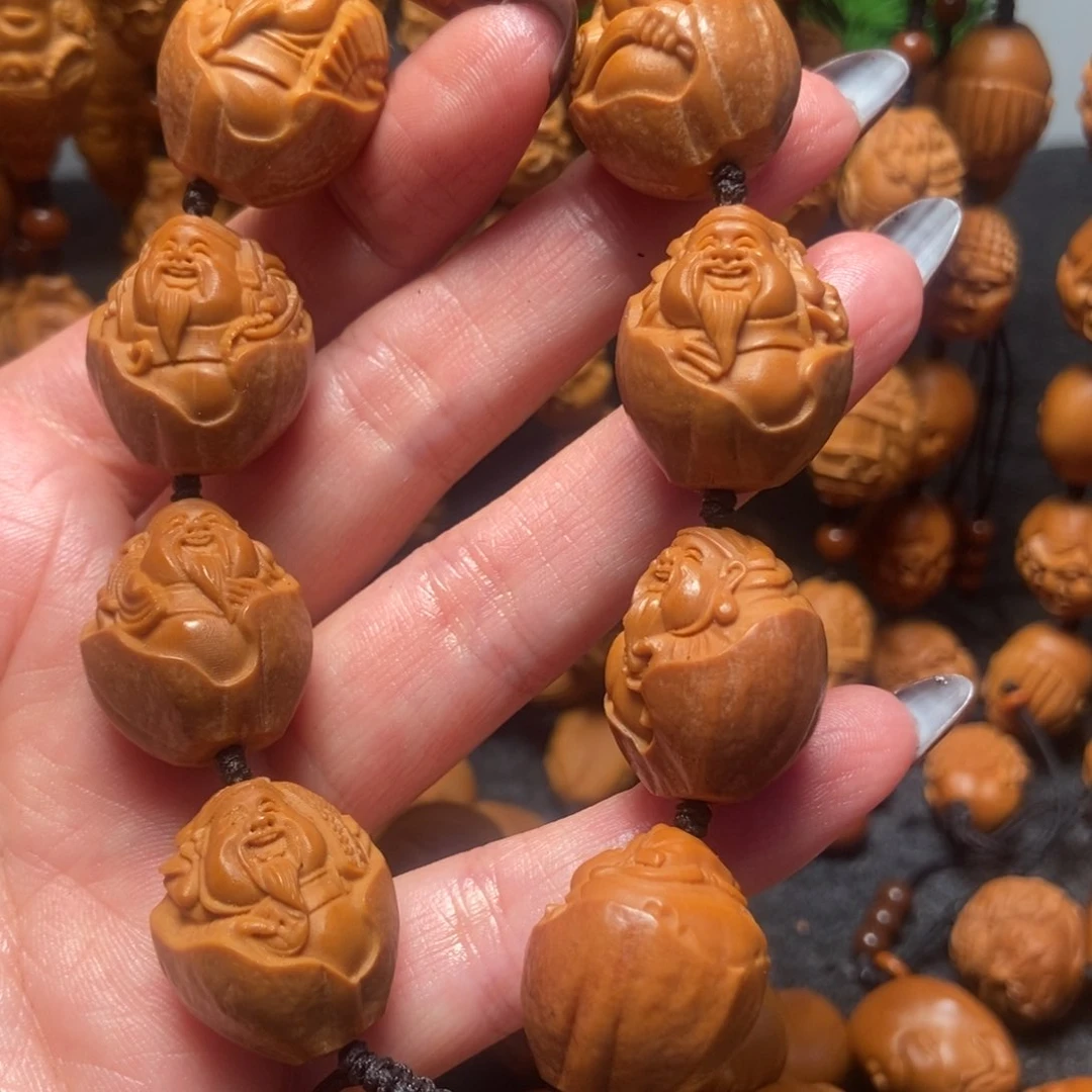 橄榄核手串/手链包衣财神