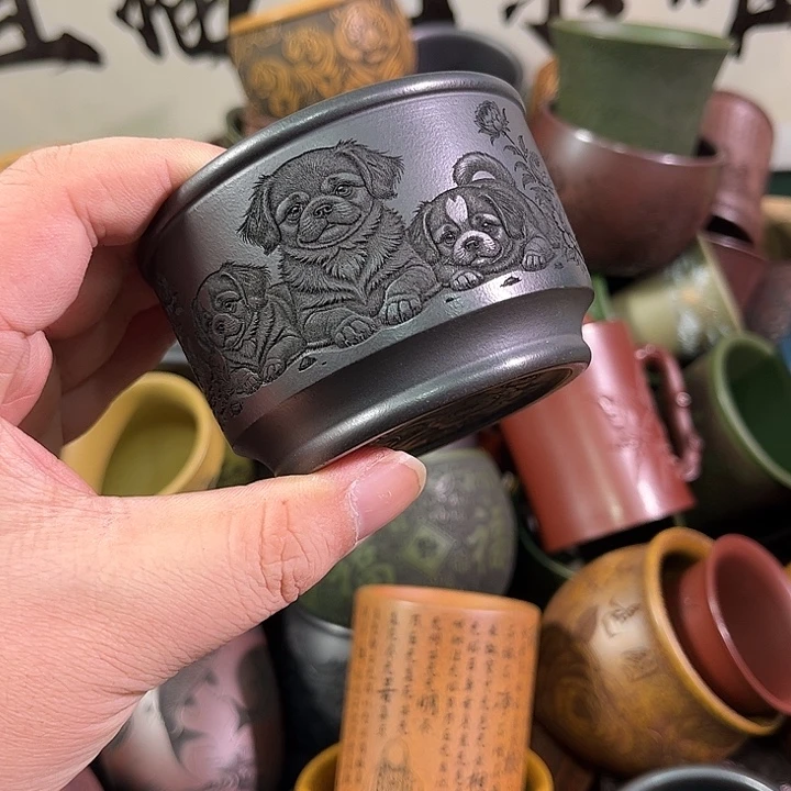 茶杯紫砂全手工紫砂主人杯