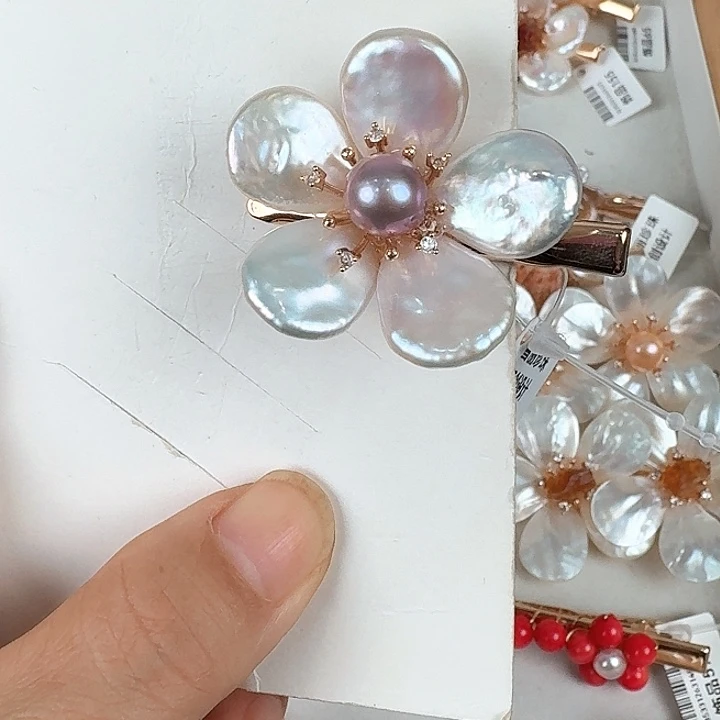 淡水珍珠发饰未镶嵌