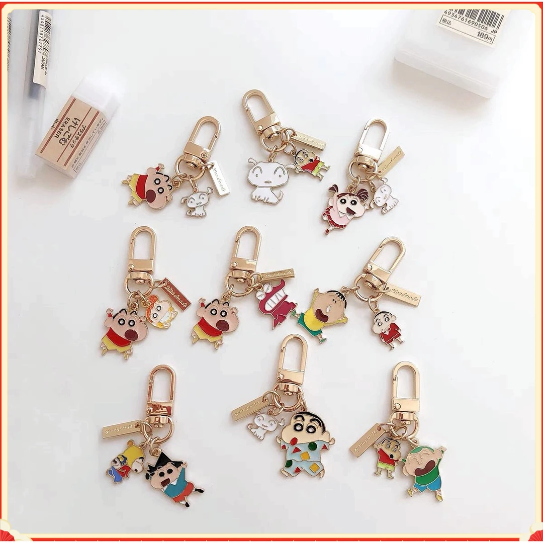 卡通日系蜡笔小新钥匙扣篮球棒球小新钥匙圈U盘防丢失包包挂件饰F