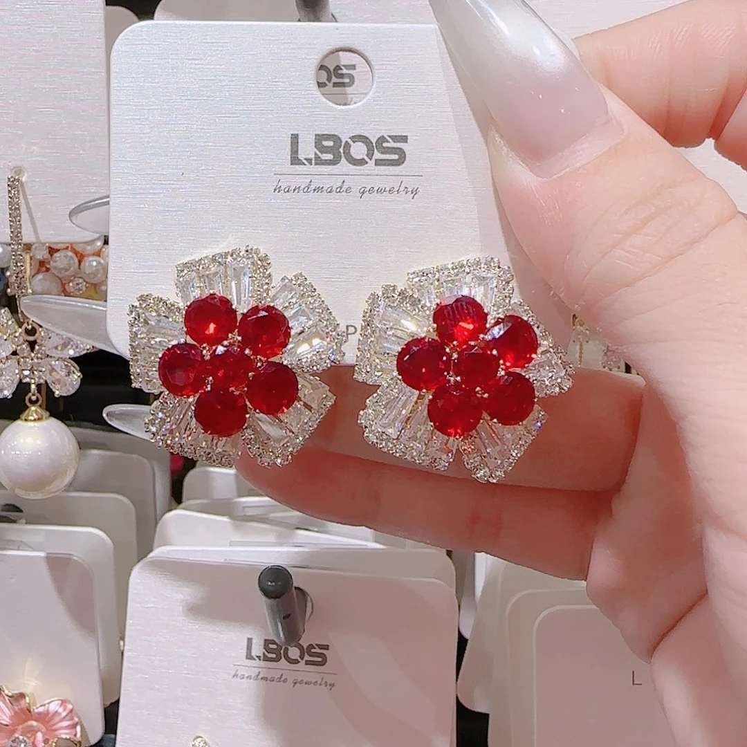 锆石铜合金925银耳环