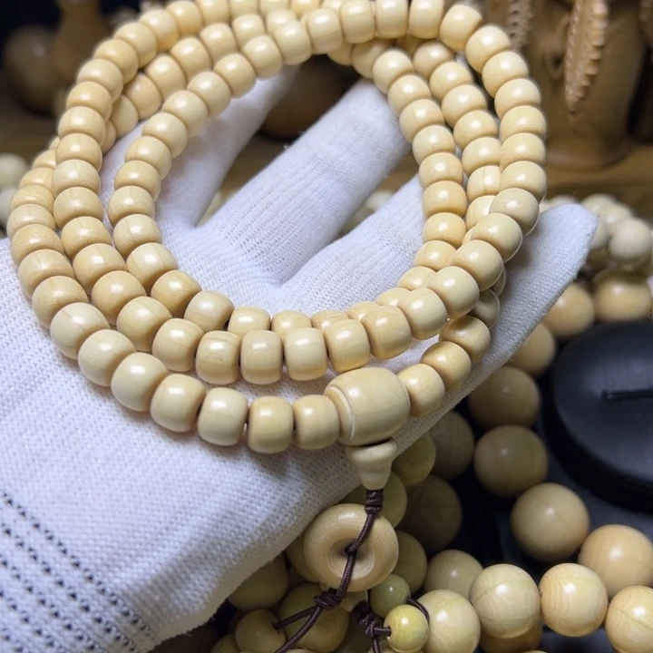 木质类五台山六道木原木老型珠9*7