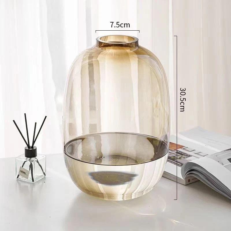 玻璃大肚瓶插花专用