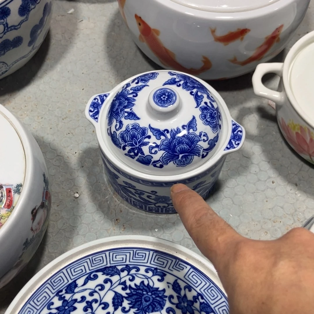 瓷片景德镇陶瓷罐一个