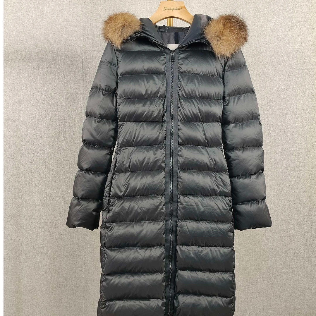 99新 MONCLER  Moncler 带毛长款羽绒服 1 13410131