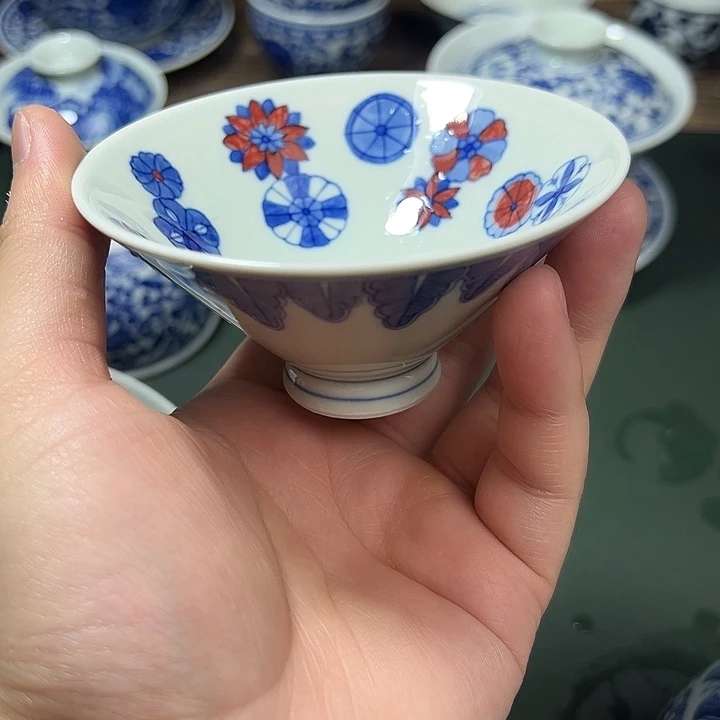 微瑕景德镇纯手工手绘柴窑斗彩