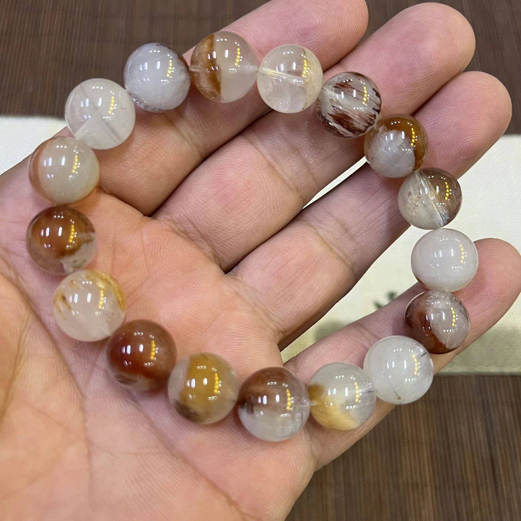 天然水晶彩色兔毛手链手串