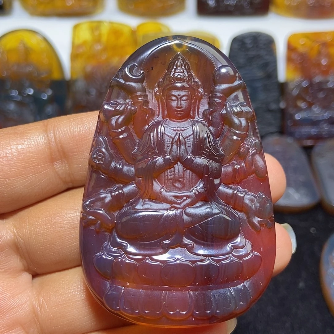 琥珀未镶嵌颈饰缅甸天然琥珀吊坠