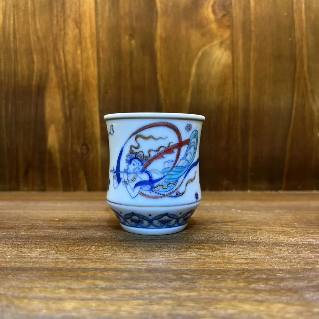 【栗子严选】玗琪轩 敦煌飞天图杯 景德镇陶瓷（yqx249）