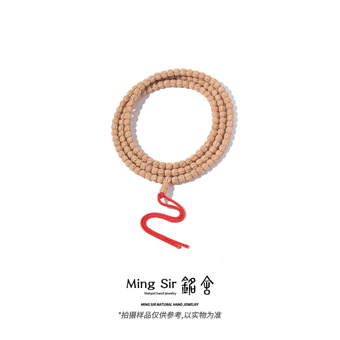 【铭舍】天然热振多棱深坑满棱顺纹百香籽108念珠130727