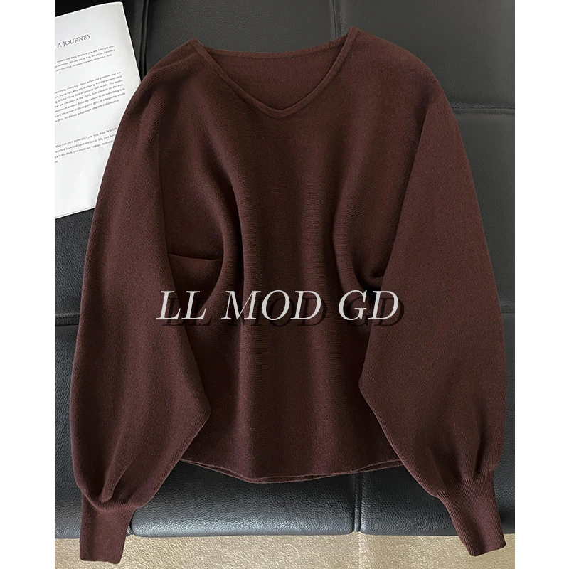 LL·MOD·GD【苏苏】 长袖毛衣女款秋冬季百搭V领针织上衣YL-255271