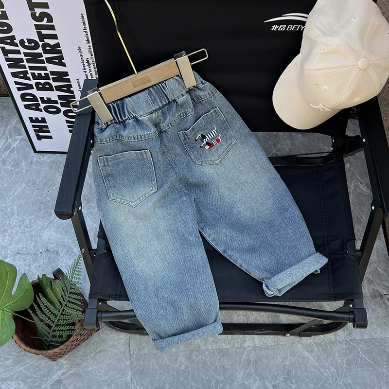 男童春秋款儿童牛仔裤2025新款中小童痞帅炸街裤子男孩春装休闲裤