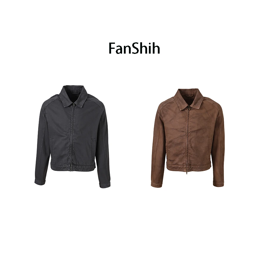 Fanshih 25秋冬新款水洗休闲百搭夹克宽版轻奢高级感男装短外套