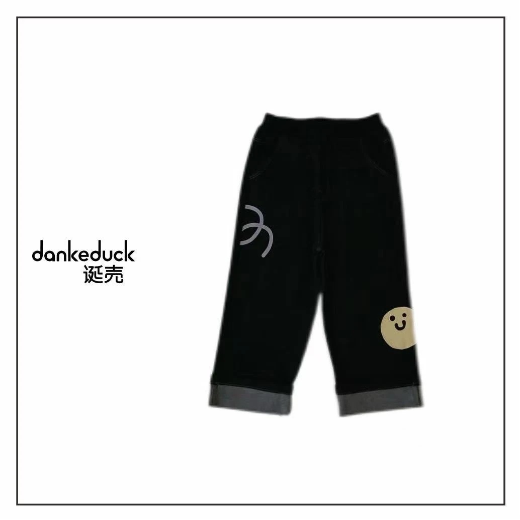 YB8033-2025新款女童秋季休闲翻边牛仔长裤