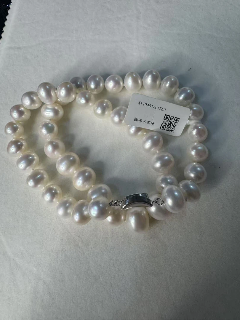 【小姨甄选】近正圆淡水珍珠项链 9-11mm