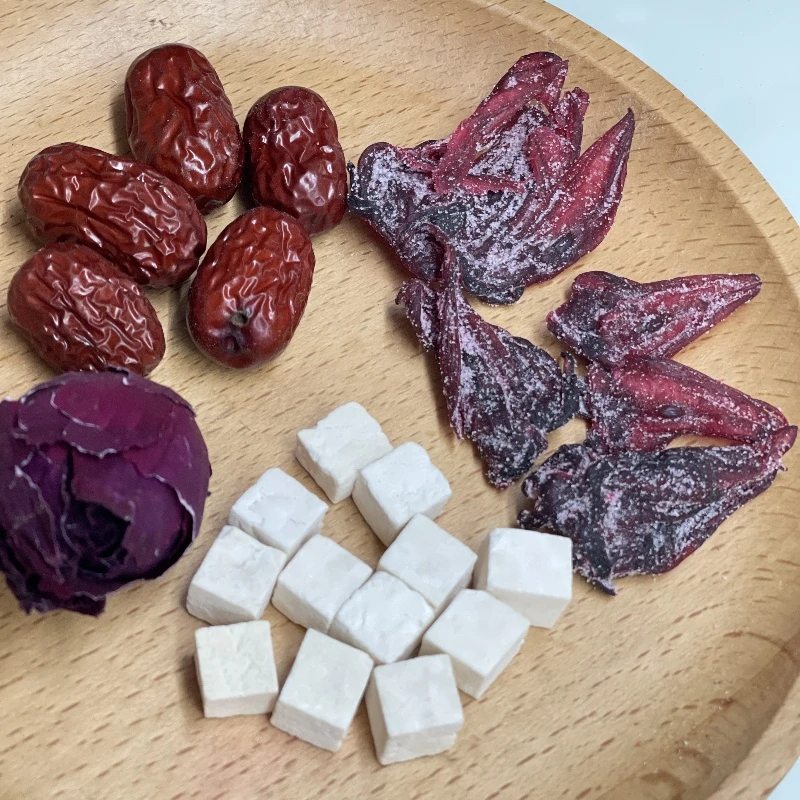 洛神玫瑰茶 洛神花玫瑰茯苓红枣原料组合煮水滋补汤包