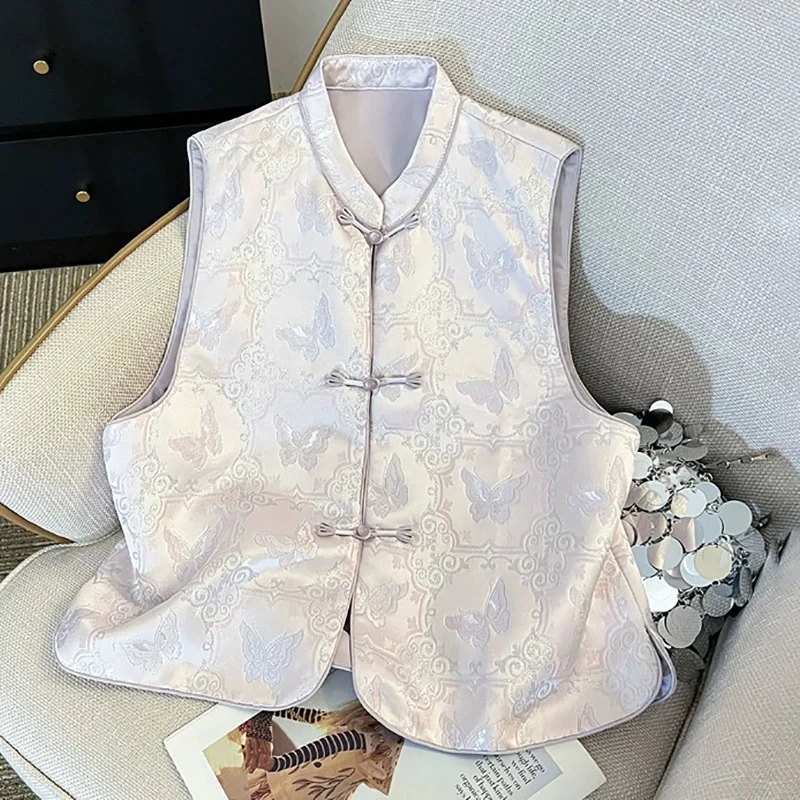 新中式国风马甲高级感独特漂亮刺绣中老年女士复古妈妈马夹坎肩