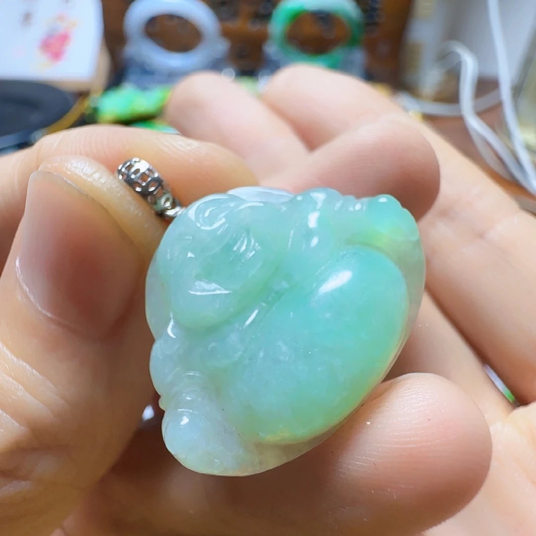 翡翠银S925镶嵌颈饰翡翠88