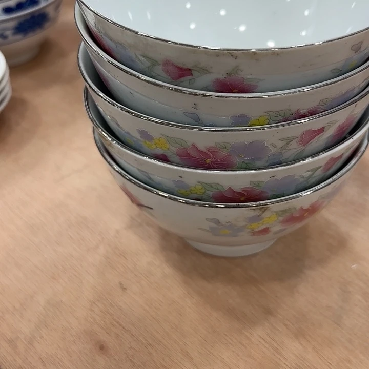 茶***梅米饭，碗，米饭，五只微瑕