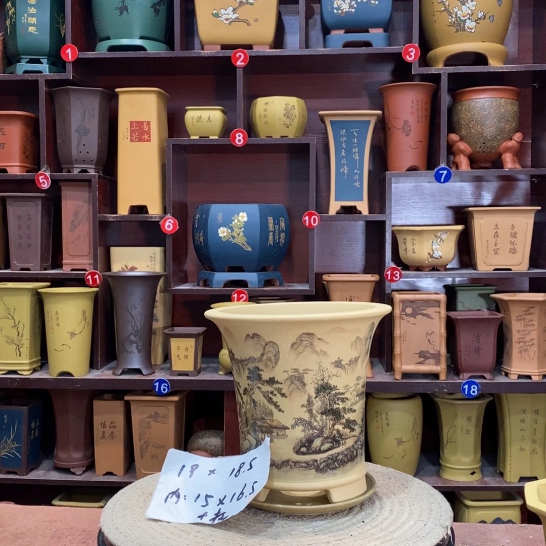 紫砂艺术紫砂花盆