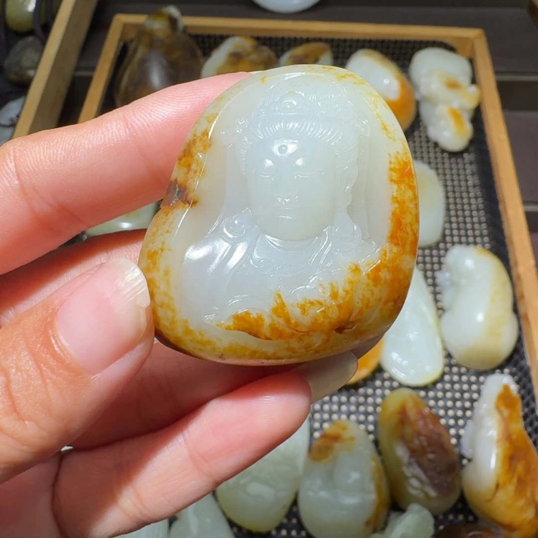 和田玉未镶嵌吊坠(不含链)