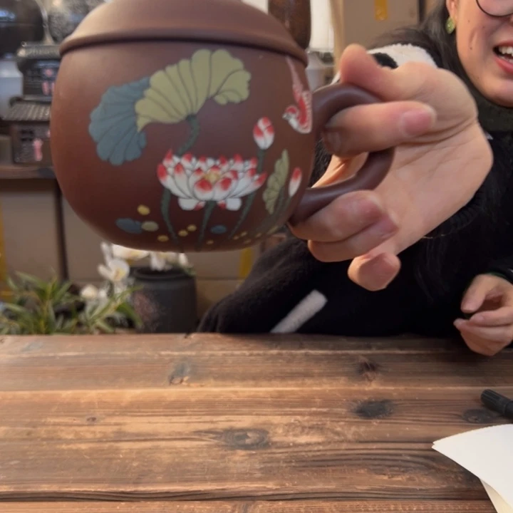 紫砂花盆荷花圆滚滚滚888888