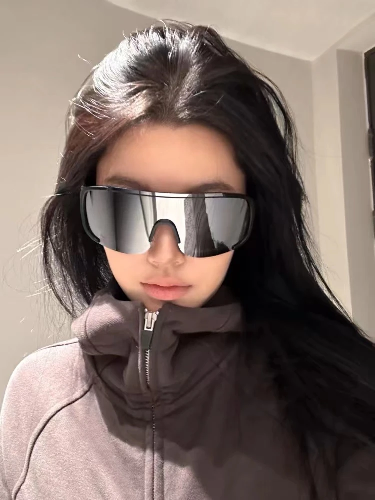 户外防风一体骑行登山护目镜遮阳防紫外线徒步大框太阳镜男女同款