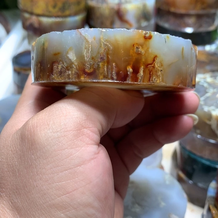 坐***起定制玛瑙定制手镯58