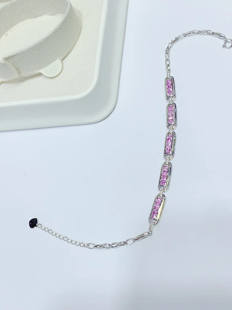 18K金镶嵌彩色蓝宝石手链