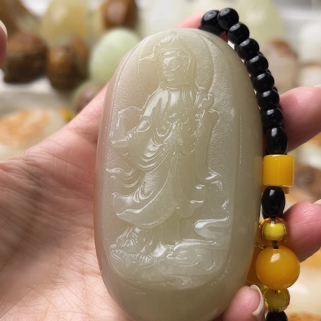 石材古青石不退换观音