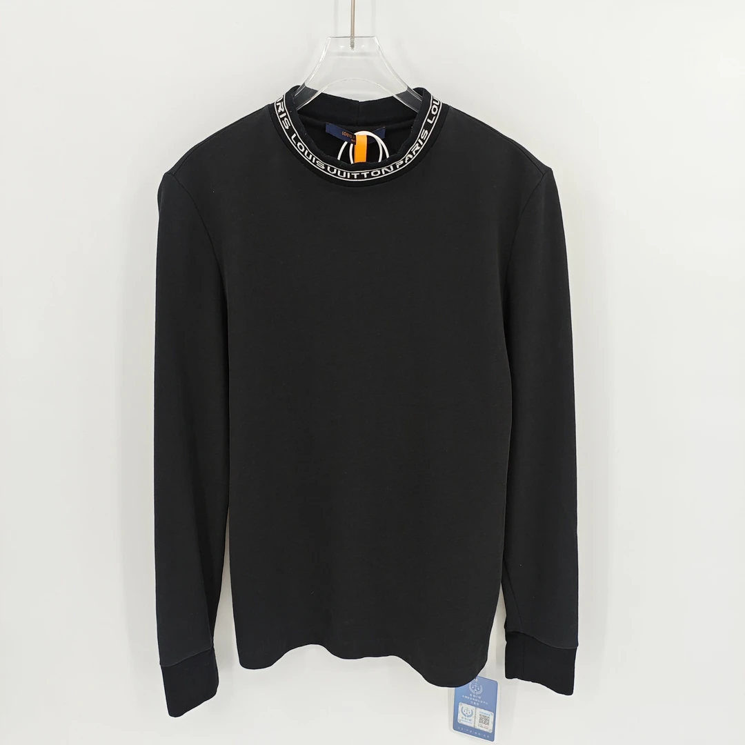 99新 LouisVuitton/路易威登 字母领花长袖打底衫/XS码/Sw24255