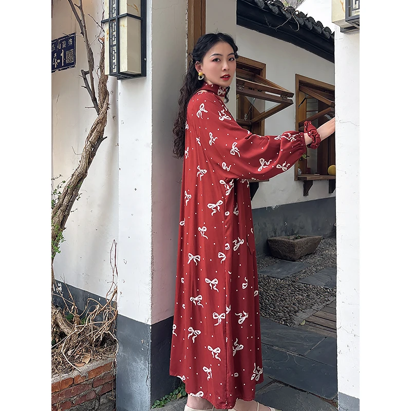 棉绸连衣裙女春夏薄款大码宽松2025年新款宽松家居服可外穿裙子