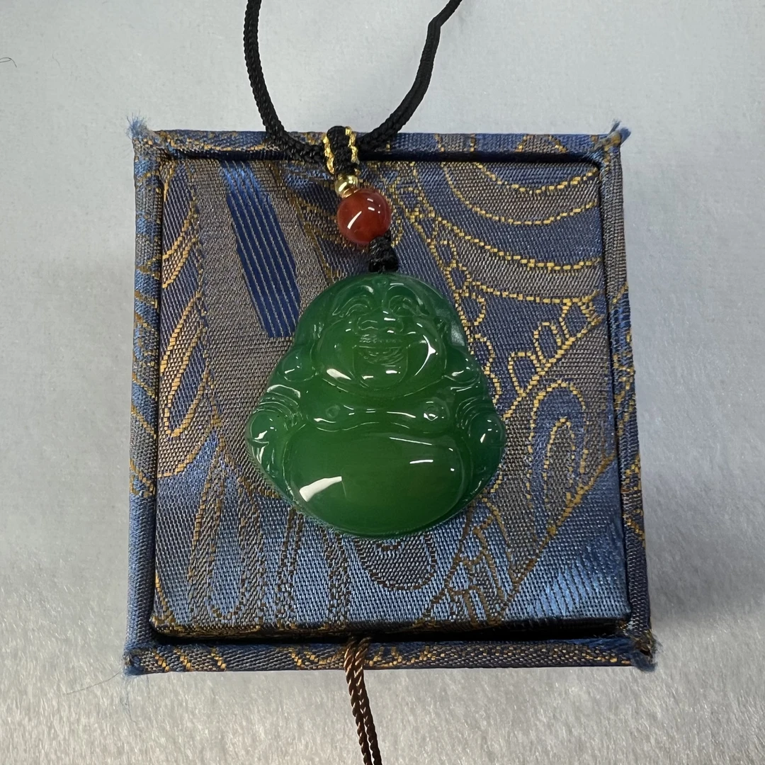 玉髓弥勒吊坠30-29-9mm