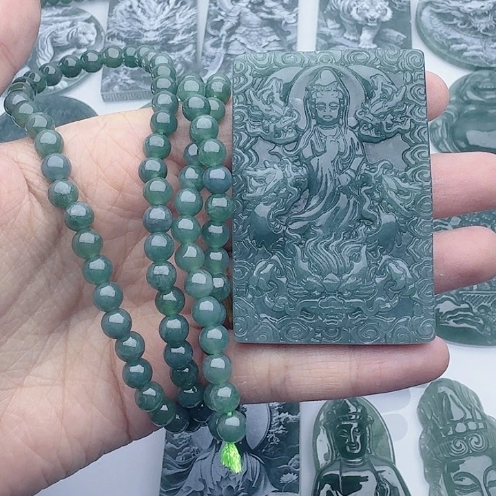 翡翠未镶嵌颈饰多样性发货天然A货翡翠