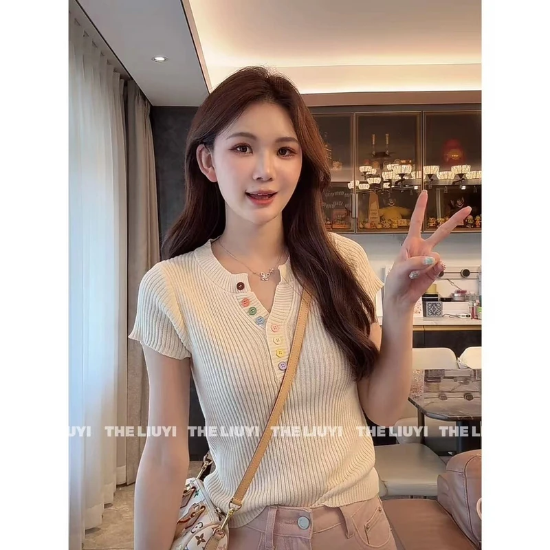 【LIUYI】巧乐滋~夏季冰丝坎肩上衣53201