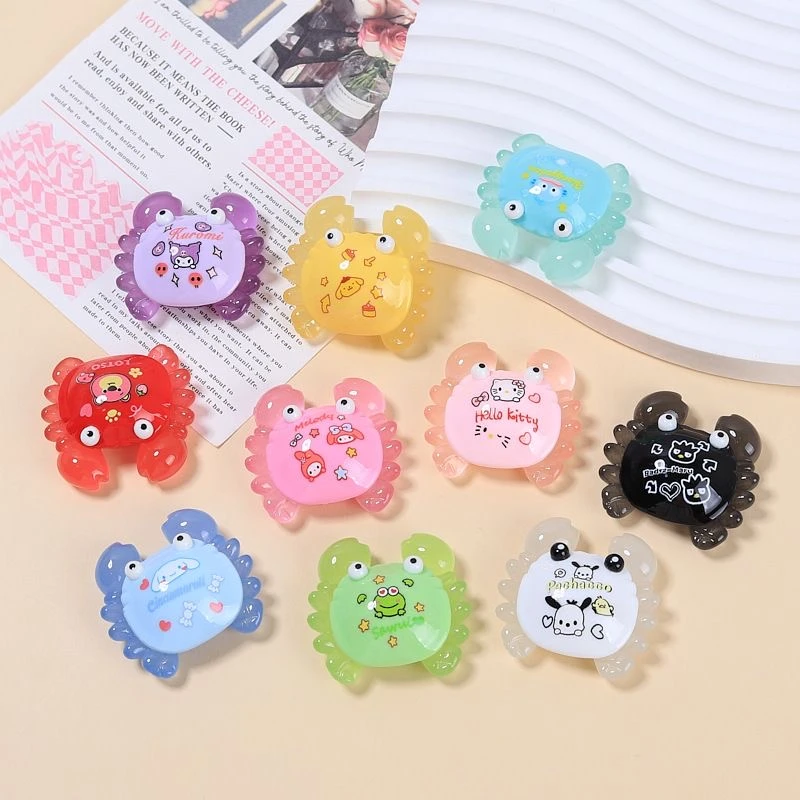 2.2cm夜光小螃蟹树脂摆件展示