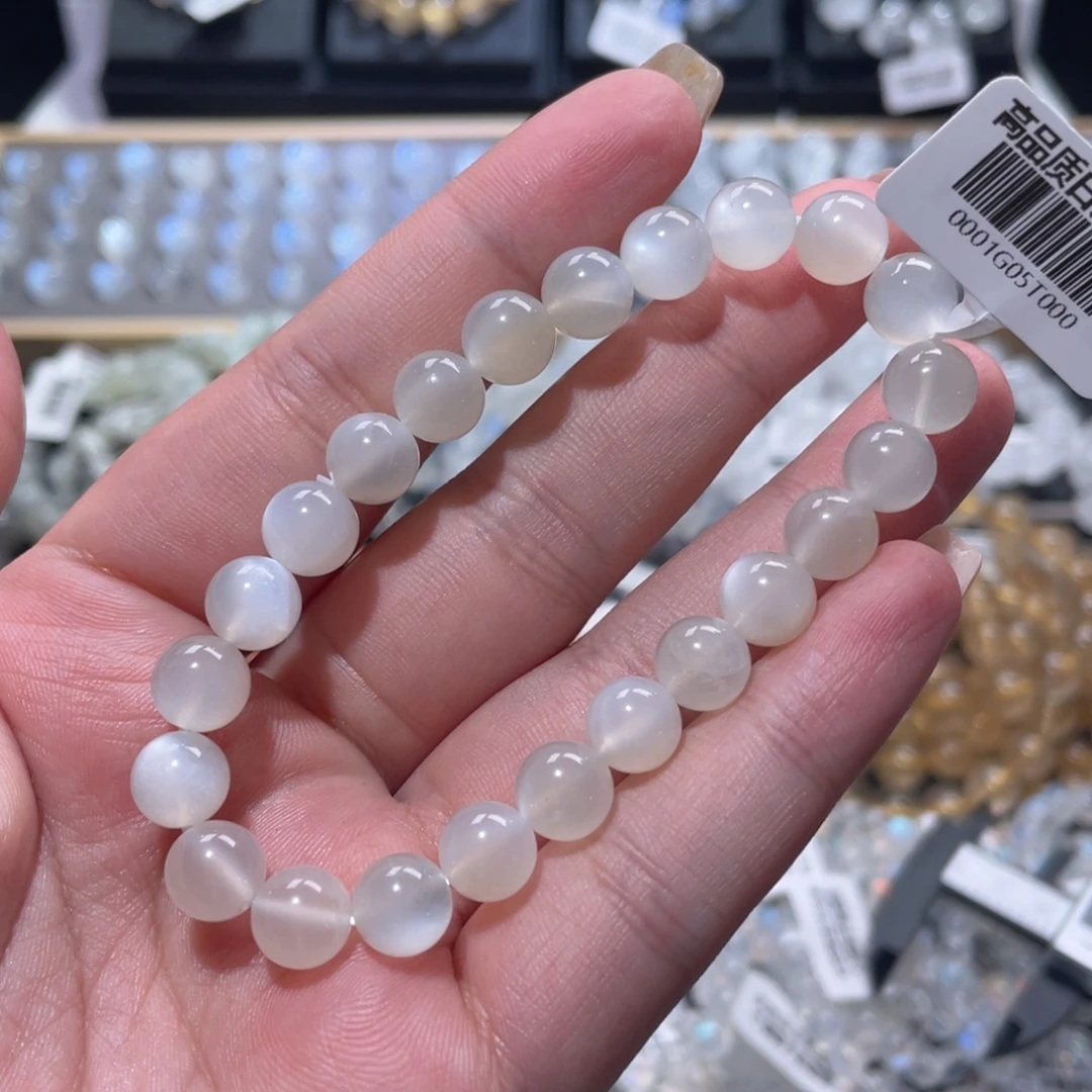 未镶嵌手链长石白月光手链8.4mm